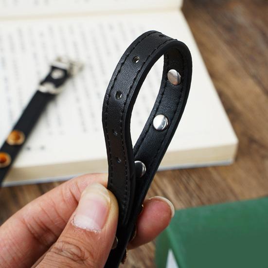 Pet Collar with Traction Ring Adjustable Anti-suffocation Bite-resistant Anti-break Tiger Eye Stone Dog Collar Daily Collocation