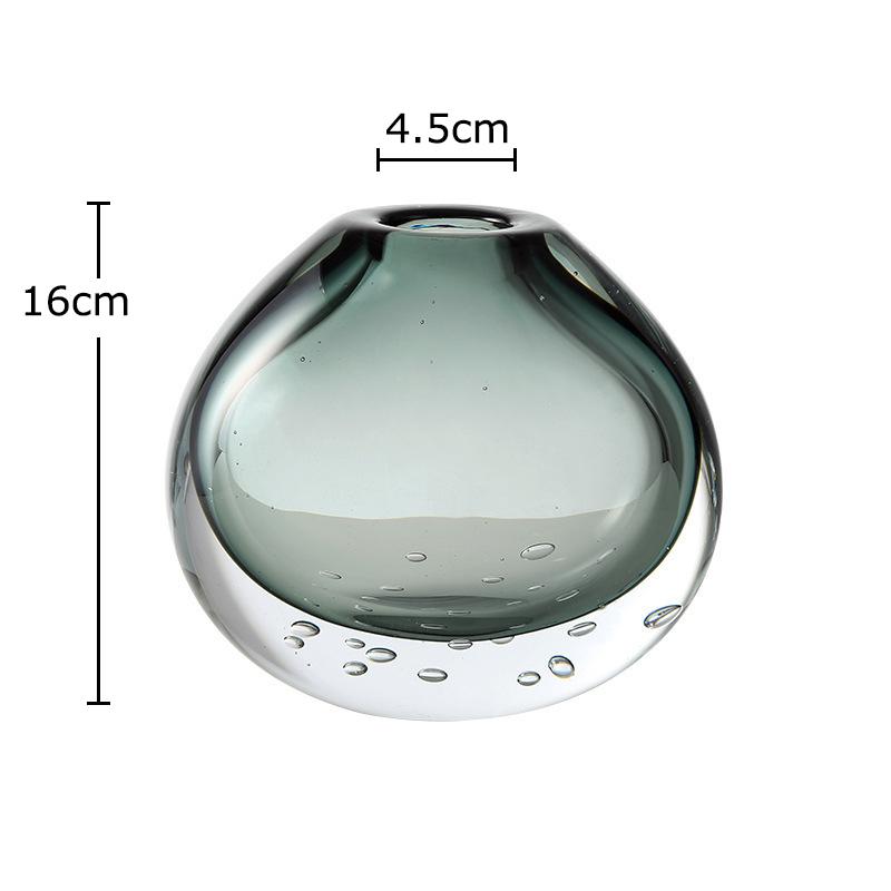 Delicate Bubble Glass Vase Creative Hydroponics Plant Pots Table Decoration Flower Arrangement Floral Vases Room Aesthetic Decor