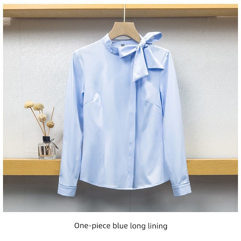 

Рубашка с запахом Юбка Рабочая одежда Гостиничное кейтеринговое Обслуживание Ресепшн Короткий рукав Blue long lining L