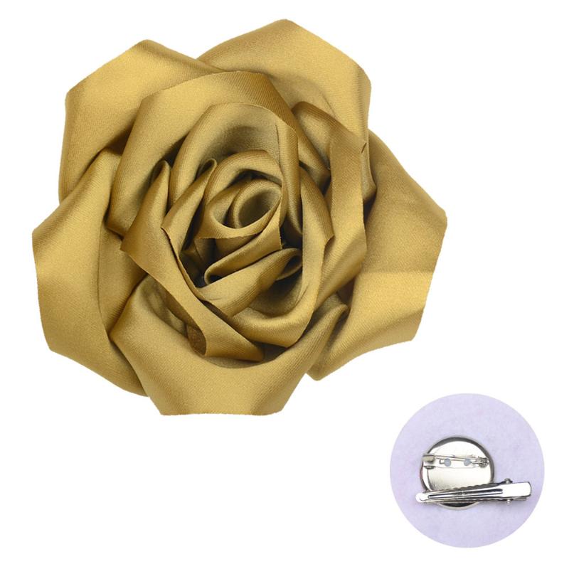 Exaggerate Multi-Layer Fabric Rose Flower Brooch For Women Girl Magazine Wedding Shoot Accessory Pin Dress Suit Corsage