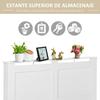 MDF Radiator Cover, Slats, Living Room, Bedroom, Hallway, 151.5 x 19 x 82 cm, White