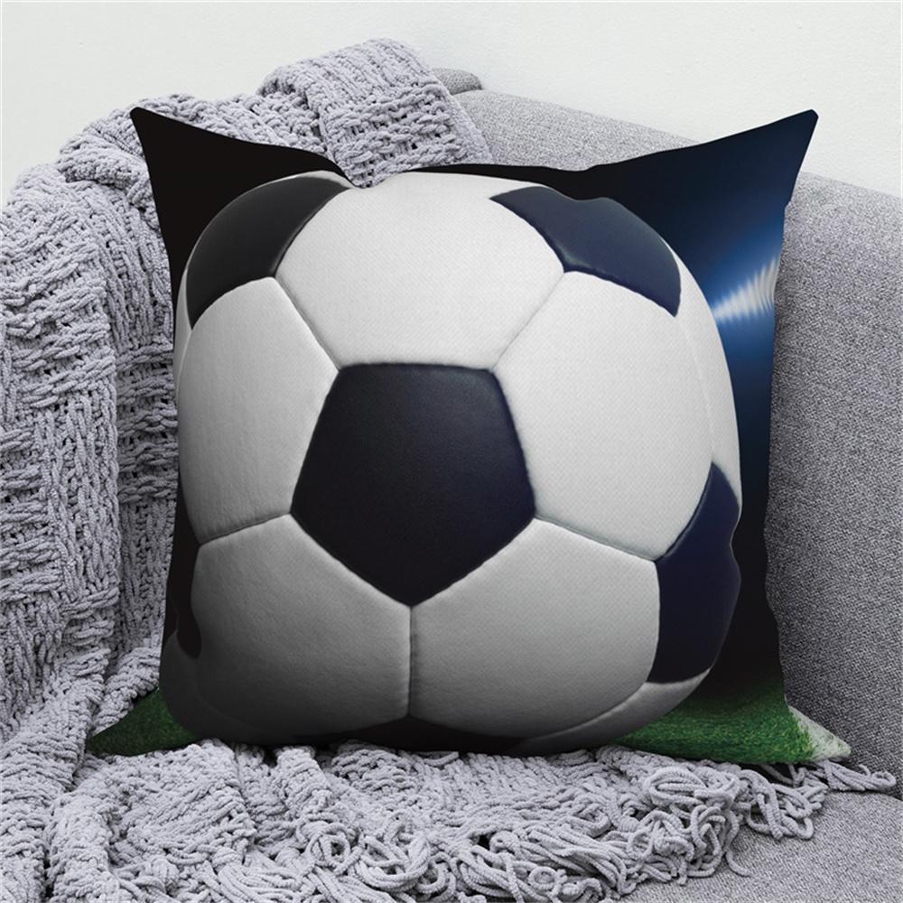 Fußball-Print Kissenbezug Heimdeko Kissenbezug Sofa Auto Überwurf
