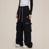Overalls Women's Casual Trend High Street Hip Hop Loose and Skinny Sports Pants Wide Leg Versatile Straight Pants