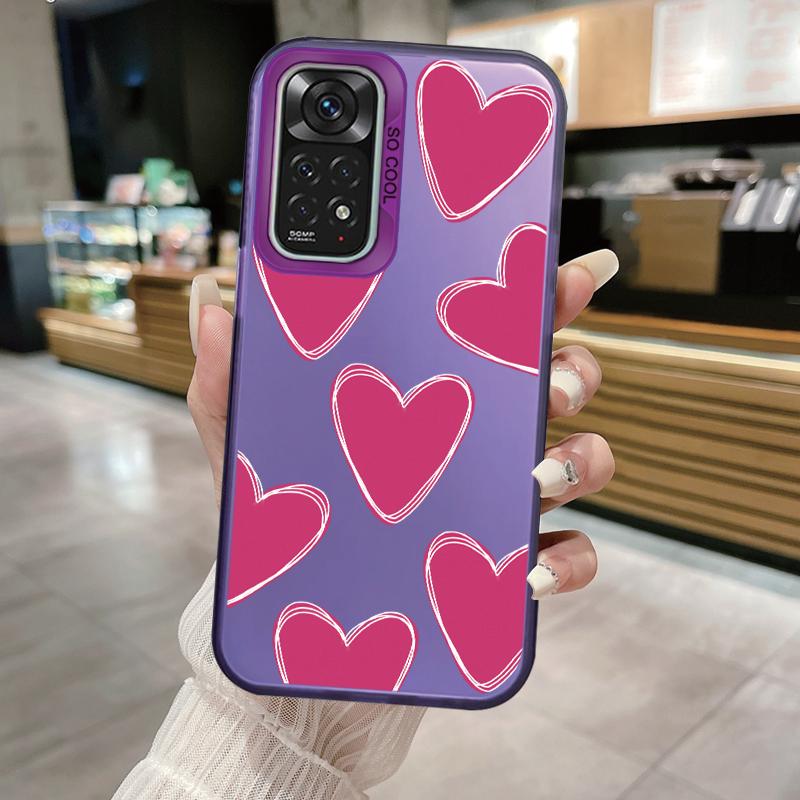 For Redmi Note 11 11S 14 13 Note14 Note13 Pro 5G 4G Case Shockproof TPU Soft Bumper Hard Back Cover Love Heart Aircraft Fundas