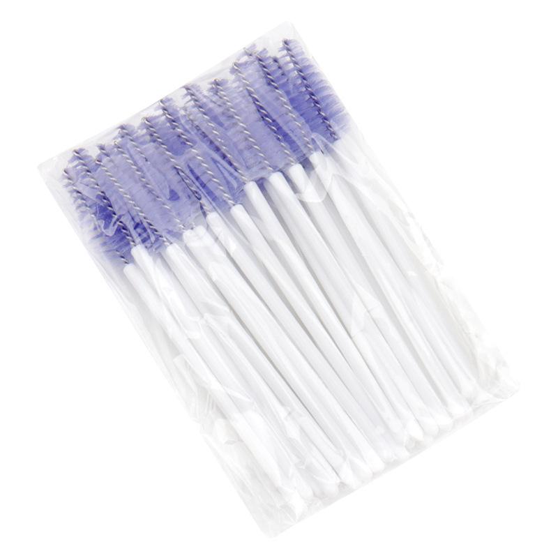 25pcs Disposable Water Drop Mascara Brush Set - Mini Colored Wand Nylon Head Eyelash Comb