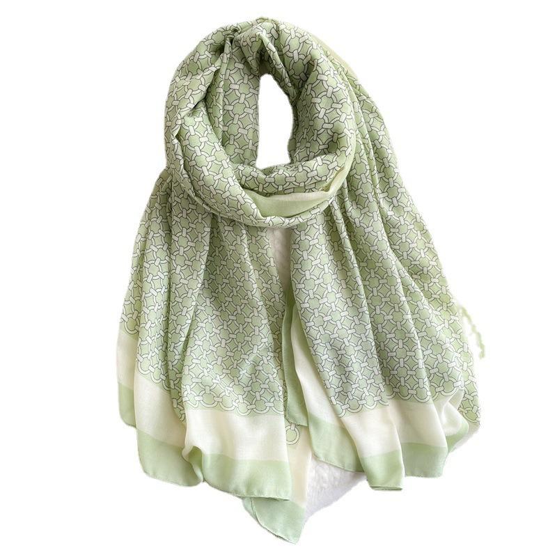 Scarf X0m Large Size Travel Scarf Women's Headscarf Sunscreen Shawl Autumn and Winter Scarf Cotton and Linen