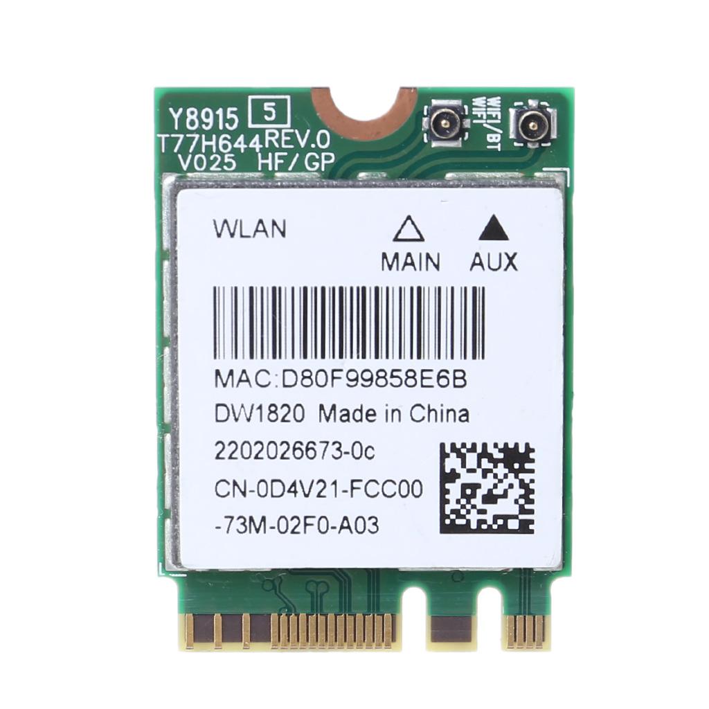 Network Adapter Card WLAN WiFi 802.11AC for Dell Wireless 1820 DW1820 BT 4.1 for M.2 Wlan Connector D4V21