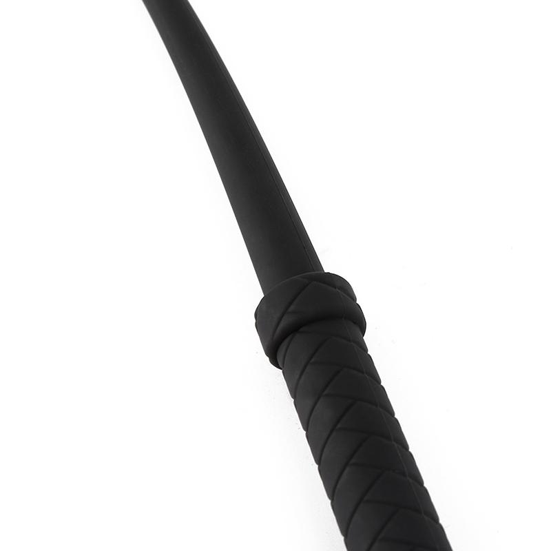 Černé 60cm originální silikonové biče na koně Jezdecké tréninkové nástroje Submisivní jízda na koni bič na koňské dostihy Podpěry na bičování