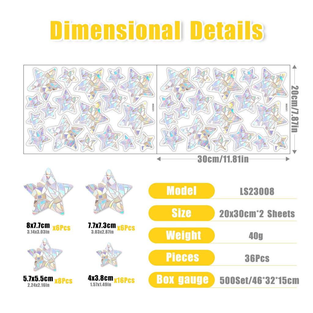 Colorful Rainbow Prism Butterfly Window Cling: Electrostatic Glass Decor & Sun Catcher