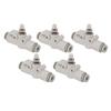 5PCS Throttle Valve Straight Through PVC Regulating Valve Pneumatic Fittings for 4mm Pipe Diameter