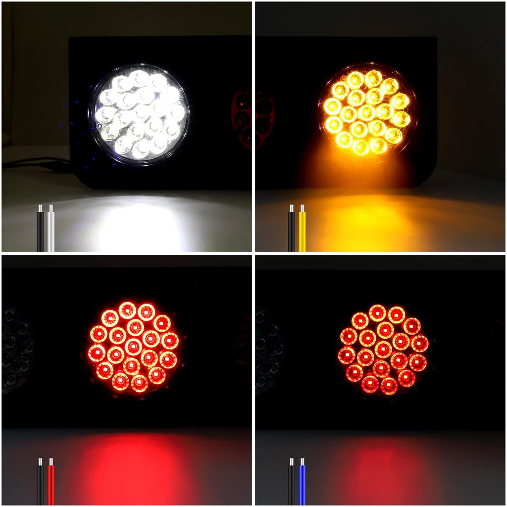 Aoling LED Truck Tail Light 3 Truck Tail Trailer Tail Light Waterproof and Dustproof Universal for Small and Medium Cars with Brake Small Turn Signal