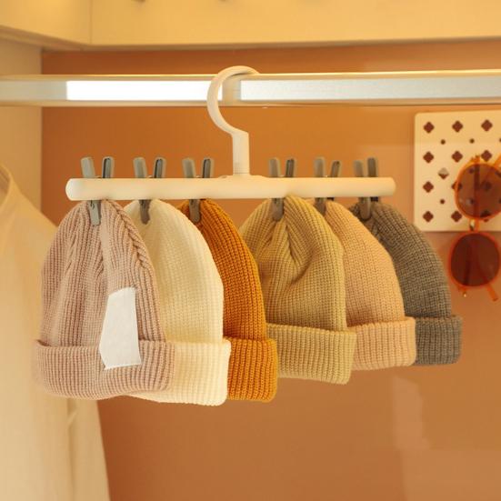 Hat Hanger 6 Clips Space-saving PP Strong Hold Baseball Cap Organizer