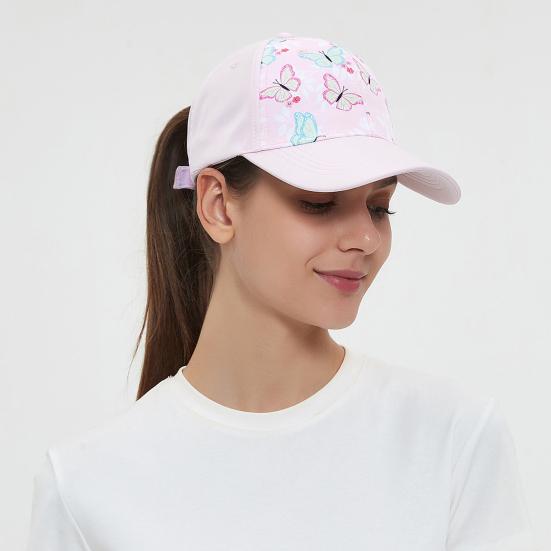 Kids Baseball Cap Girls Ponytail Hat Adjustable Golf Hat for Toddlers Girls Boys Outdoor Sun Protection Hat for Sports Beach