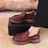 Retro soft sole deep mouth soft leather single shoes black small leather shoes women's new women's shoes autumn one pedal