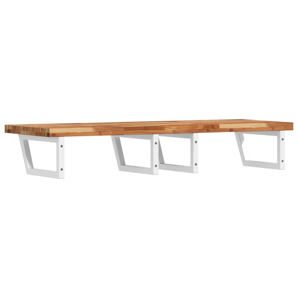 Vidaxl Wall Shelf Under Sink, Steel and Solid Acacia Wood