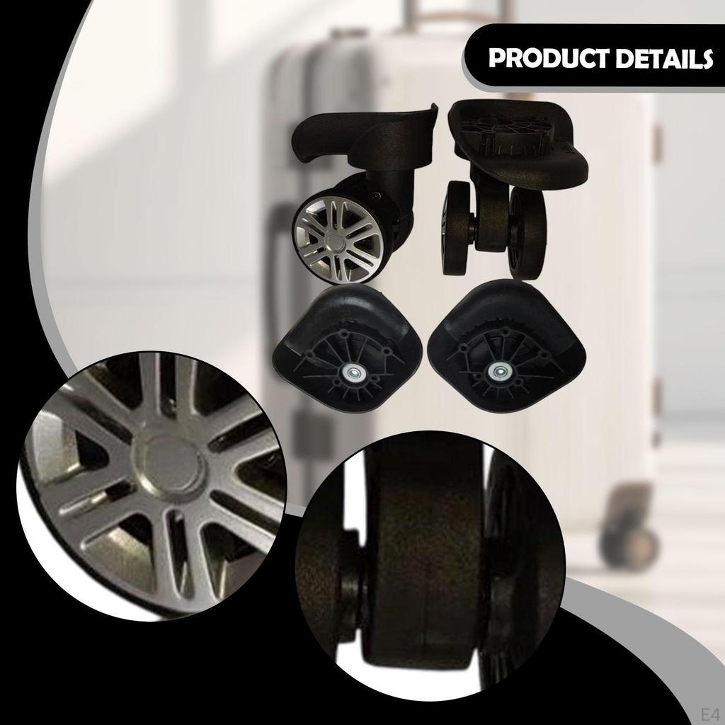 2 Pieces Luggage Suitcase Wheels Replacement Easy Installation Travel Trunk Repair