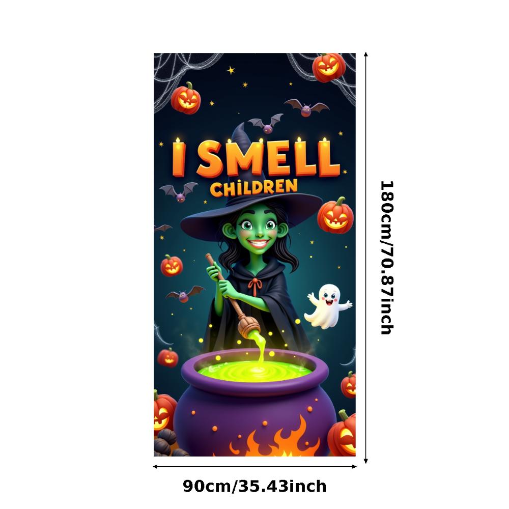 Halloween Banner Kessel Kürbis Banner Halloween Party Banner Farbenfrohes Design für Halloween Party Themenparty