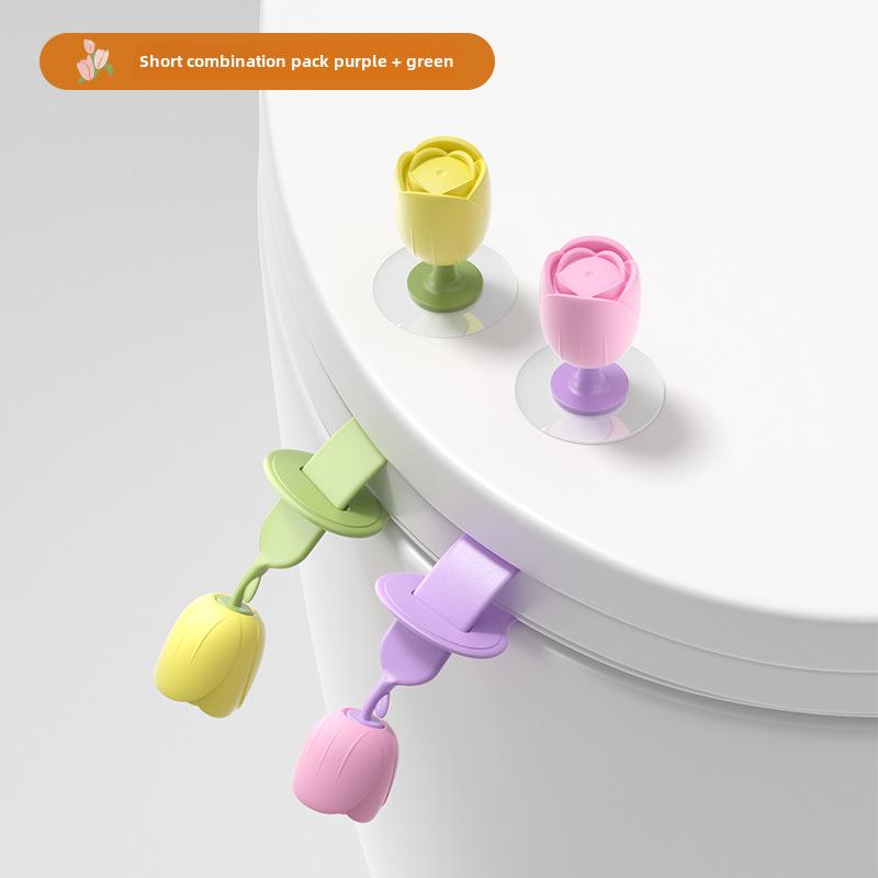 Poignée de levage de couvercle de toilette anti-salissure créative