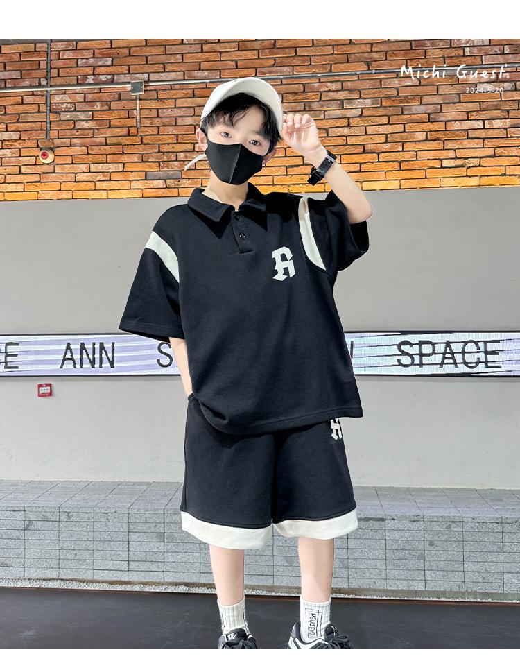 Boys' summer outfit set 2026 new children's outfit mid size cool and handsome summer sports thin style boys' summer fashion trend