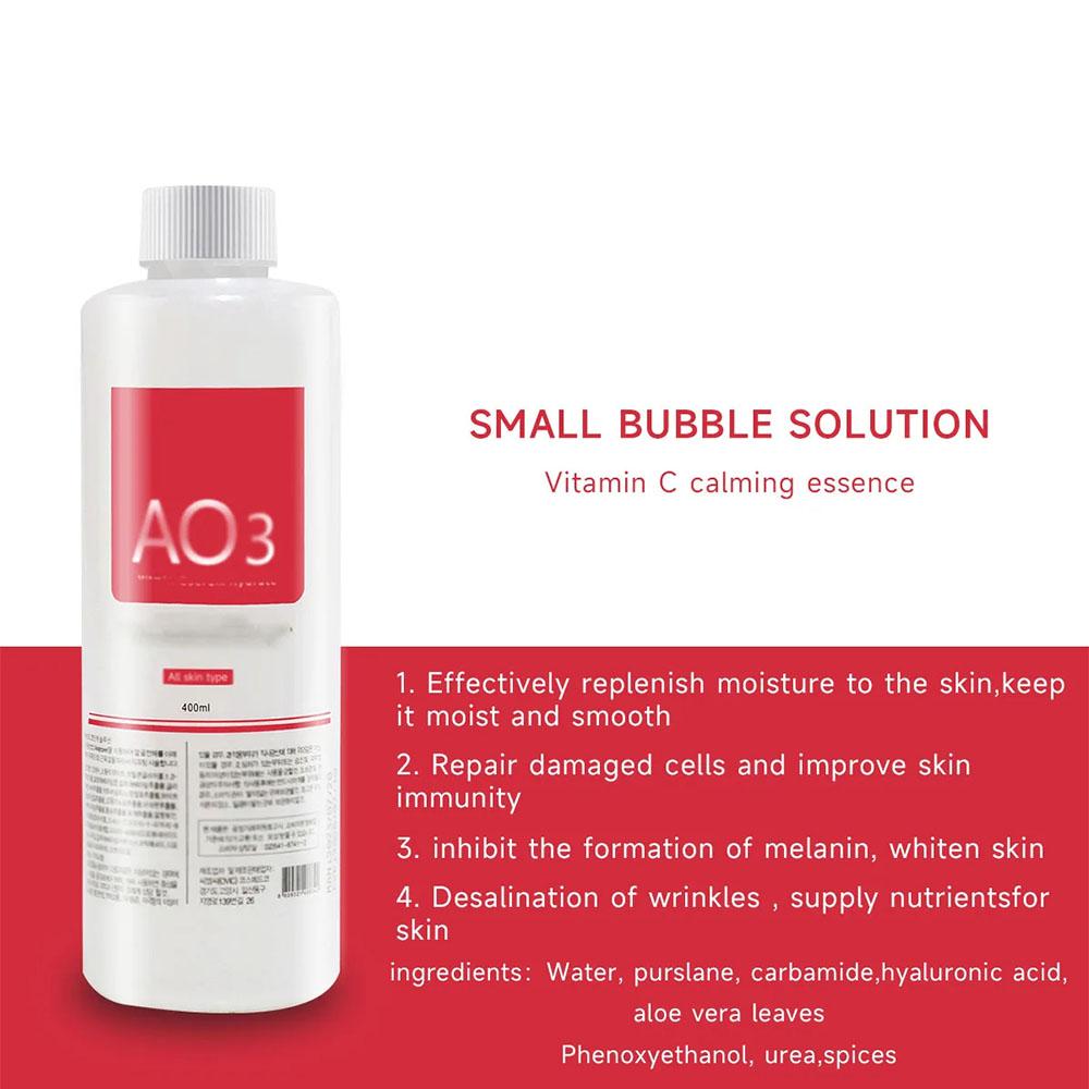 3 Bottle Hydro Aqua Peel Solution - Facial Serum for Hydra Dermabrasion Small Bubble Machine & Deep Skin Cleaning