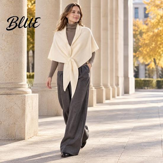 Stylish Dress Accessory Wrap Three-in-one Women Soft Scarf for Warm Winter Triangle Shawl Versatile Fashion
