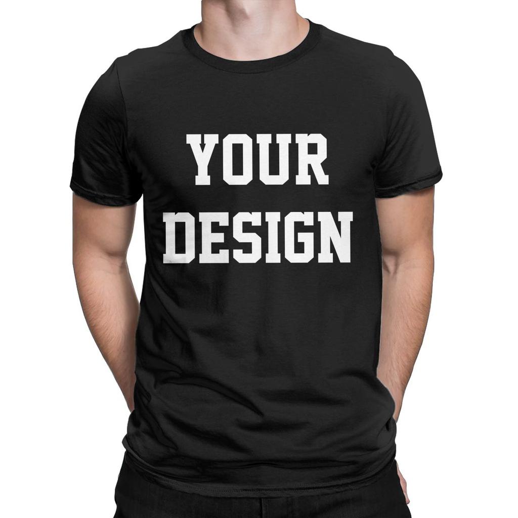 Customized Men's T-Shirt Your OWN Design Pure Cotton Tees Short Sleeve DIY Photo or Logo T Shirts O Neck Clothes Big Size
