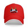 Racing Car and Rocket Design Baseball Cap Black Mesh Adjustable Hat for Unisex and Women Streetwear Fashion Accessory