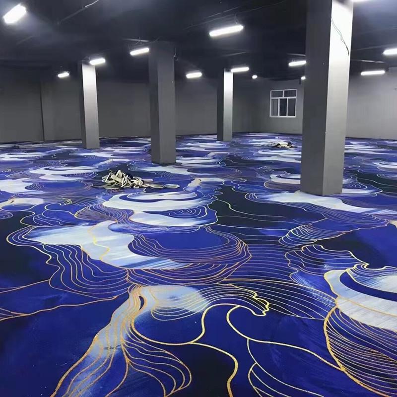 Luxury Printed Carpet for Hotel Billiard, Game, and Recreation Rooms – Wall-to-Wall Hallway and Private Room Flooring