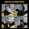 6PCS Black Pillar Posts Cover Door Trim Window Decal For 2011- Ford Explorer