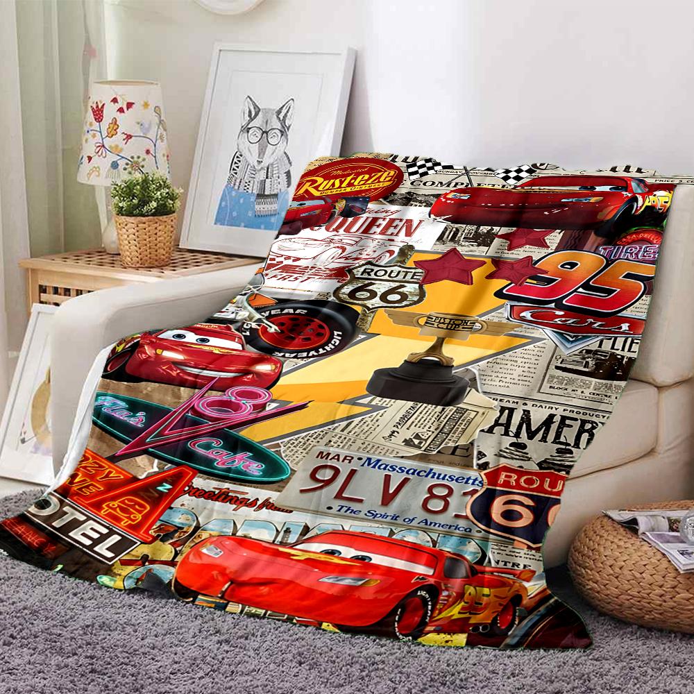 Cars Film Collage Decke Weiche Überwurfdecke für Zuhause Schlafzimmer Bett Sofa Reise Büro Einfarbige Weihnachtsdecke