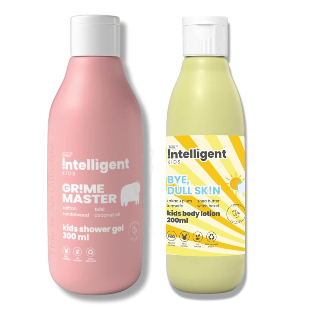 Tuco® Kids Body Wash/Shower Gel, Dull Skin Lotion Combo | Ages 2-5, 5-10, 10-15 | SLS/SLES and Paraben Free | 500 Ml (Pack of 2)