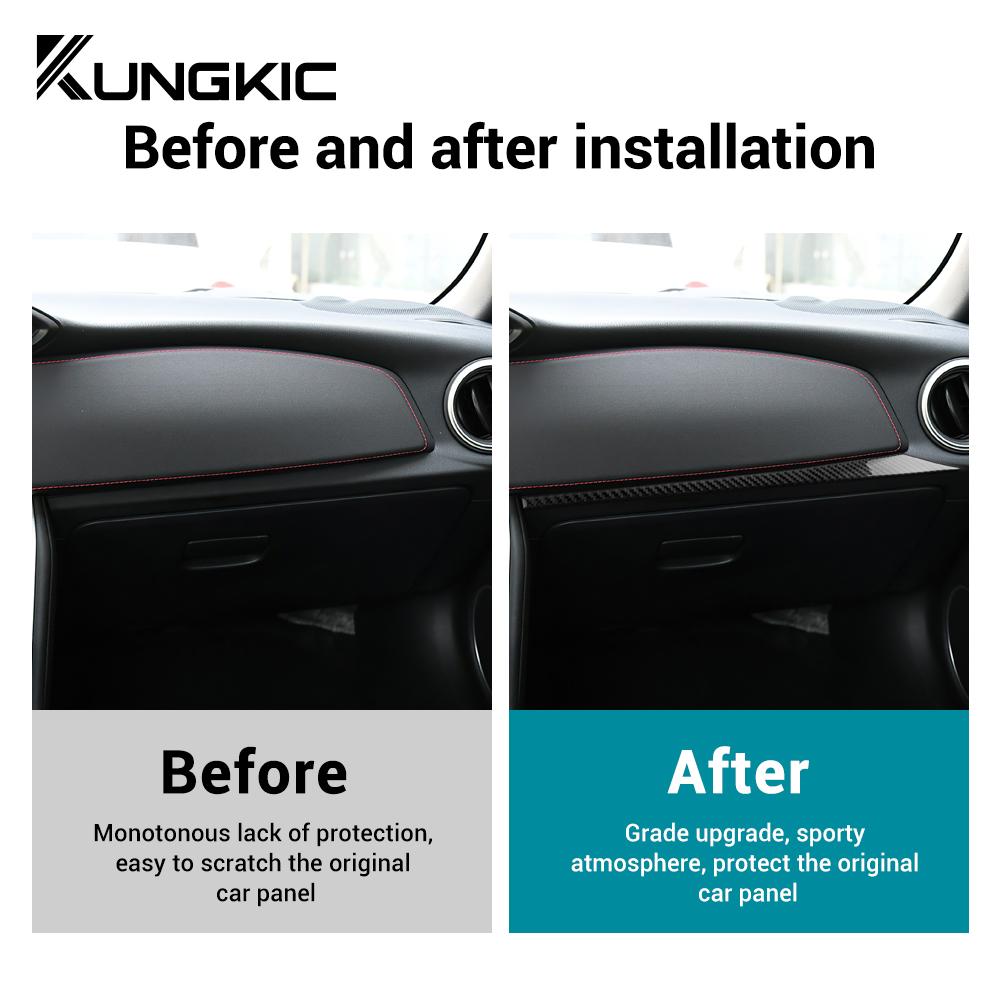 Real Soft Carbon Fiber For Subaru BRZ Toyota GT86 2012-2016 2017 2018 2019 2020 LHD RHD Car Co-pilot Console Dashboard Strip