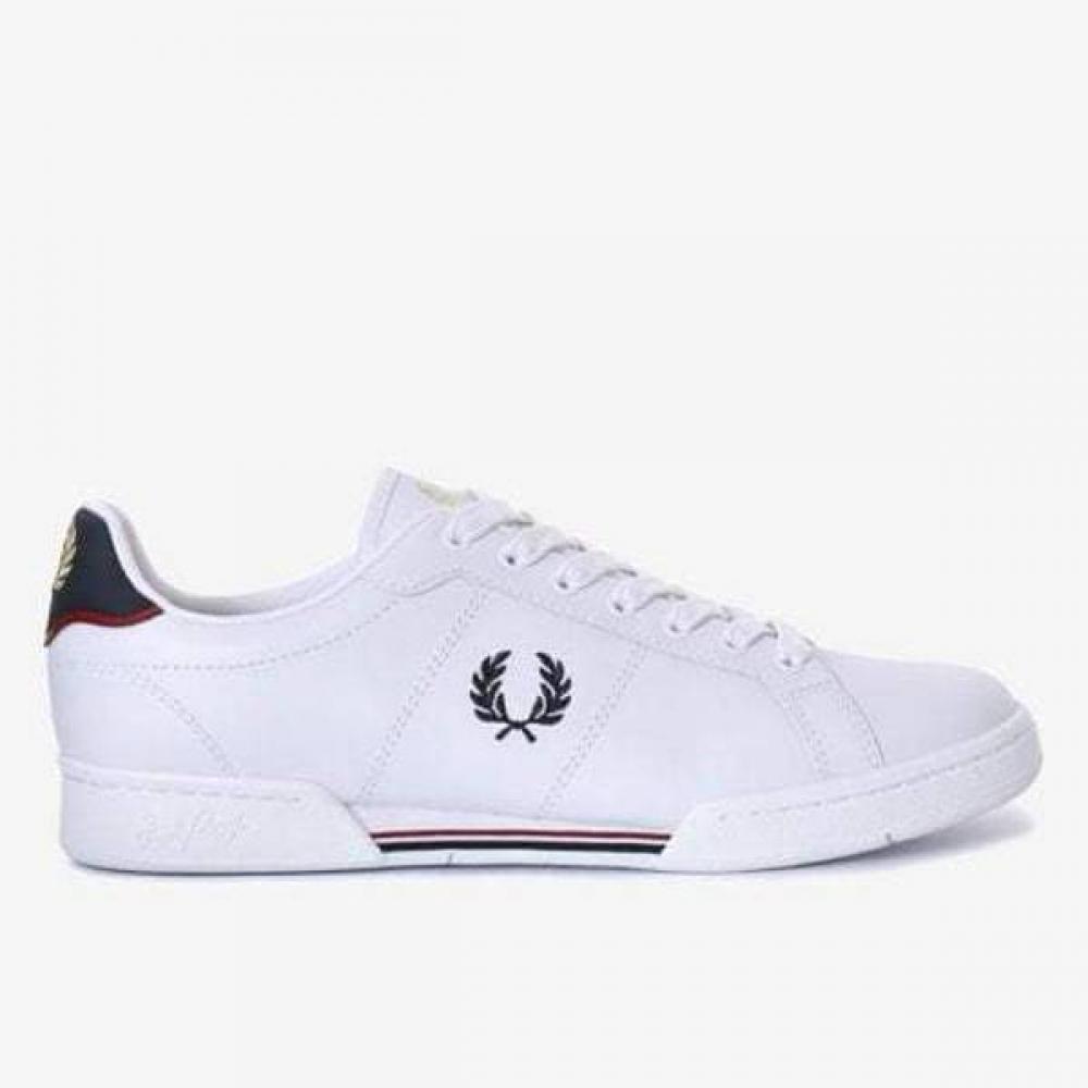Fred Perry White Leather Sneakers B722 Sfpu2336311 567 230
