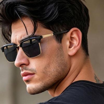 2026 Luxury Oversized Square Sunglasses Men Y2K Punk Designer Futuristic Vintage Outdoor Shades Driving For Male Goggles Eyewear