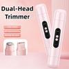 2-in-1 Bikini-Trimmer für Damen Wiederaufladbarer Wasserdichter Elektrorasierer Haarentferner Doppelkopf-Rasierer Achsel Körper Bein Gesicht