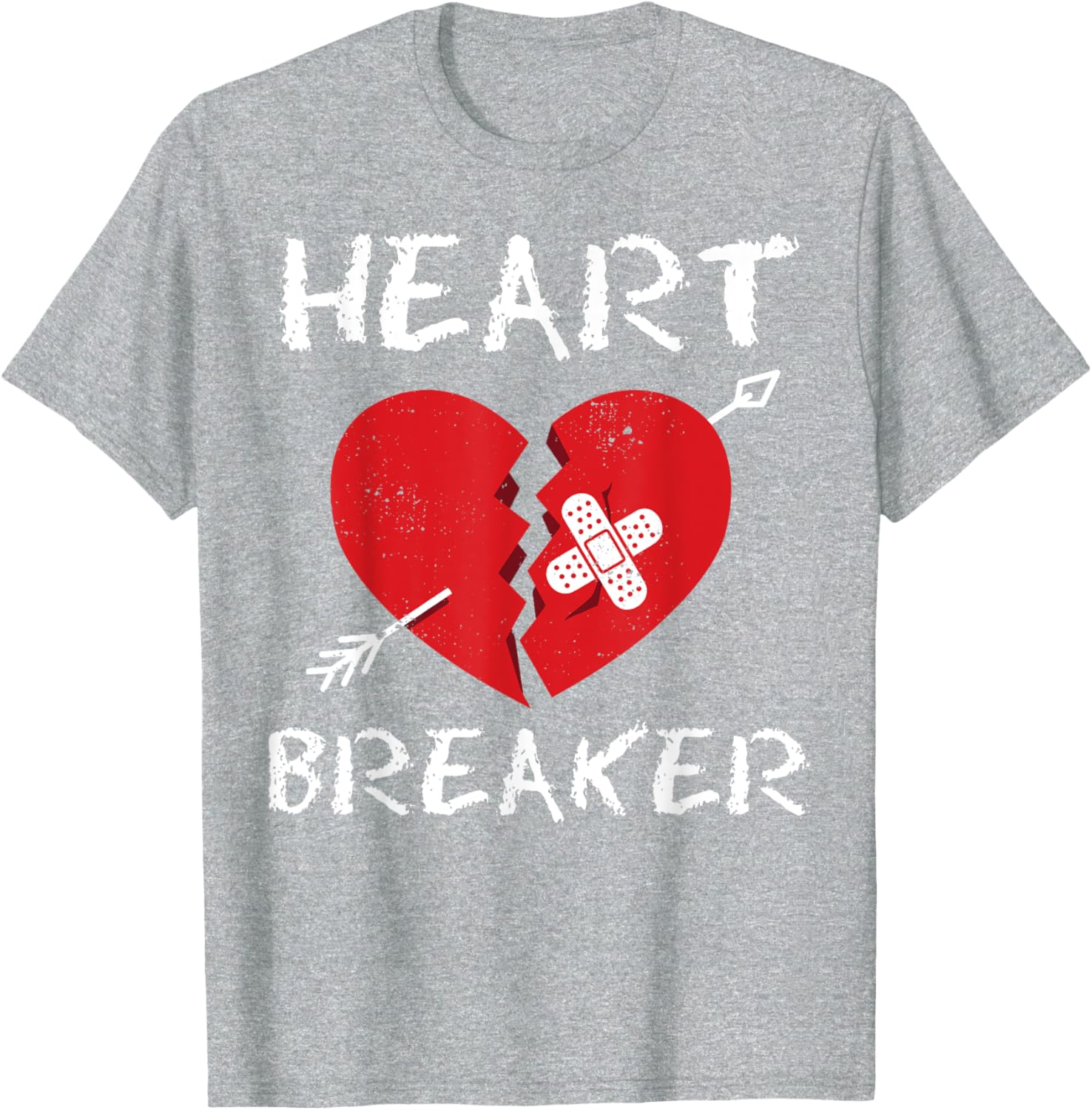 Broken Heart Arrow Bandage Graphic Tee Valentine Day Anti Lover T-Shirt Casual Daily For Men 4XL