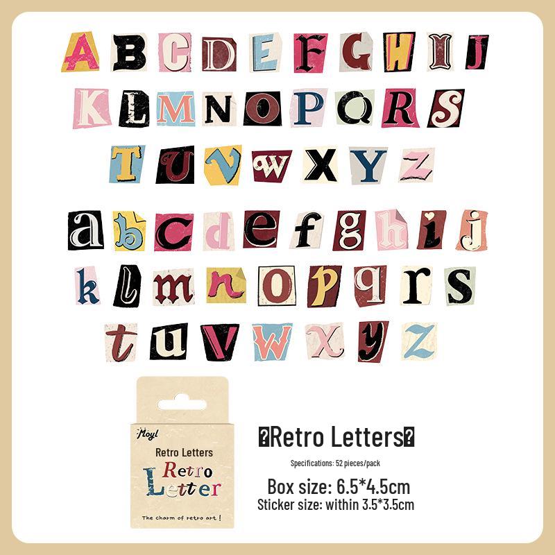 Children's Cartoon Self-Adhesive Letter Stickers: DIY Journal & Phone Case Decoration