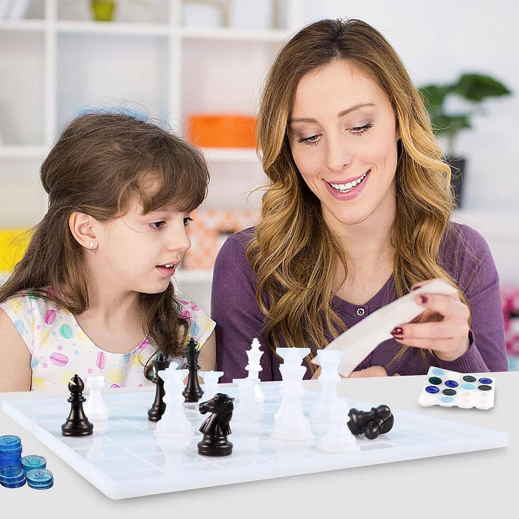 Multipurpose Chess Pieces Storage Holder Acrylic Display Stand for Silicone Chess Molds Practical Game Kit Accessories