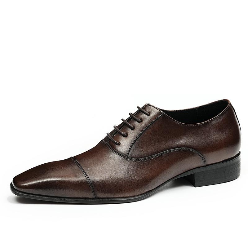 VIP Exclusive Japanese Men's Leather Three-Piece Formal Oxford Shoes - Black, Pointed Toe, Business & Commuting Style