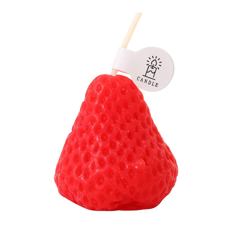 Handcrafted Strawberry Scented Candles for Home Decor and Wedding Favors