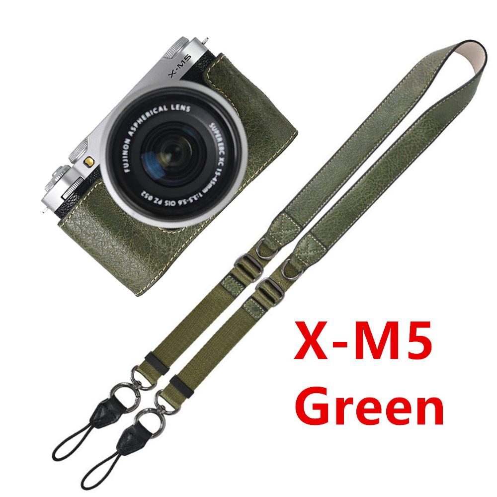 Litchi Skin PU Leather Half Case for Fujifilm Fuji XT50 XS10 XS20 XT30 XT30II XT20 XT10 XT5 XM5 Battery Opening Cover With Strap