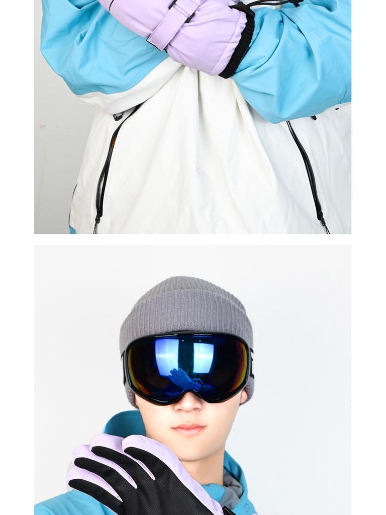 Velvet-Thick, Waterproof, Non-Slip Winter Ski Gloves for Men & Women - Windproof, Warm, Touchscreen, Perfect for Outdoor Activities.