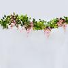 Artificial Wisteria Vine Silk Hanging Flower Fake Leaf Flower Vine for Home Garden Outdoor Ceremony Wedding Arch Floral Decor