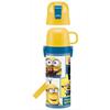 Skater Children's Stainless Steel Water Bottle 2-Way Direct Drinking 470ml Cup Drinking 430ml Minions Bob and Friends Child-Friendly Lightweight Boy T