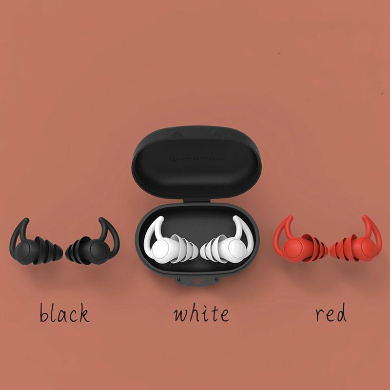 Silikon Schlaf-Ohrstöpsel Schallisolierung Gehörschutz Ohrstöpsel Anti-Lärm-Stöpsel für Reisen Silikon Weiche Geräuschreduzierung