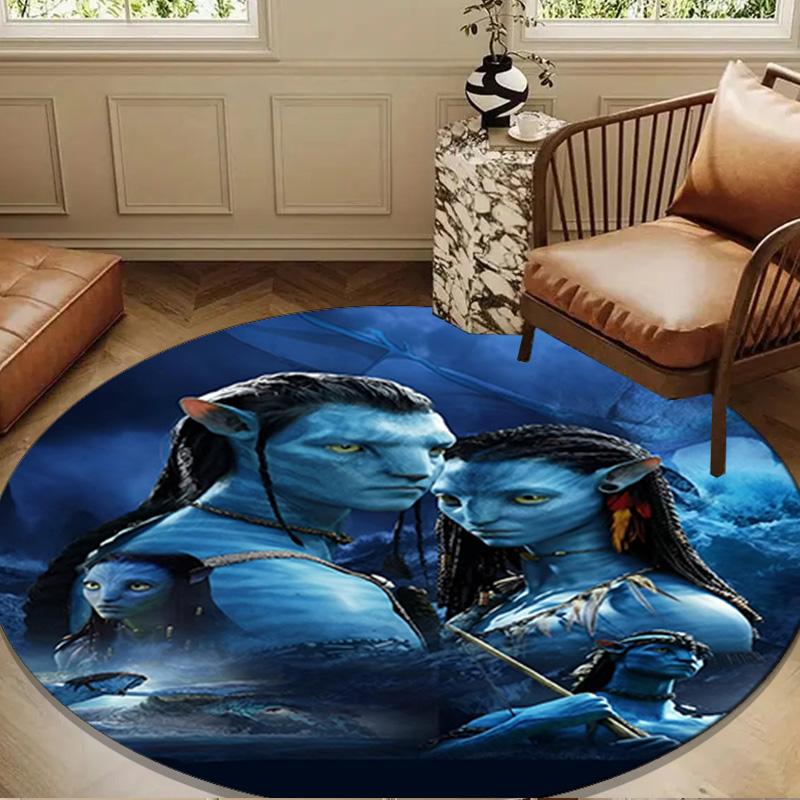 Ava-tar Adventure Round Rug for Livingroom,Bedroom, Palyroom, Chair Rug, Area rug, Circle Carpet, Large Size Decor Fan Christmas gift