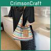Summer Stylish Colorful Woven Tote Bag For Women With Chic Casual Design And Magnetic Closure