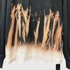 Men's Dark Style Round Neck Cotton Top - Spring/Autumn Flame Design