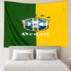 1PC Brazilian Football Crest Printed Tapestry Room Decoration Wall Hanging for Living Room Bedroom, Dormitory, Birthday and Christmas Gifts