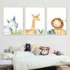 Cute Animal Decorative Painting Zebra Elephant Fox Picture for Children's Room Wall Art Decoration Poster for Kid Nursery Art